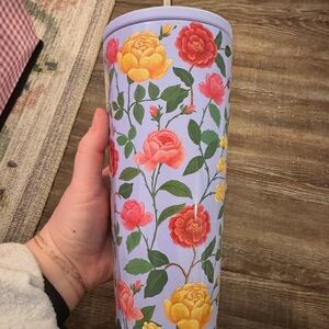 Rifle Paper Co Floral Tumbler with Colorful Roses